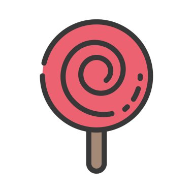 Lolipop ikon vektör illüstrasyon tasarımı 