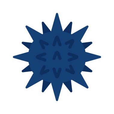 Deniz kestanesi düz simgesi, vektör illüstrasyonu 