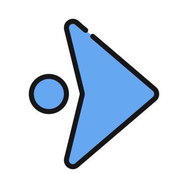  Sağ yön ok ikonu vektör illüstrasyonu 