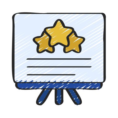 beyaz tahta web simgesi vektör illüstrasyonu