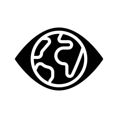 İklim Görüş Ağı simgesi, vektör illüstrasyonu              