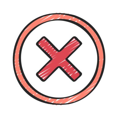 çapraz simge vektör illüstrasyonu