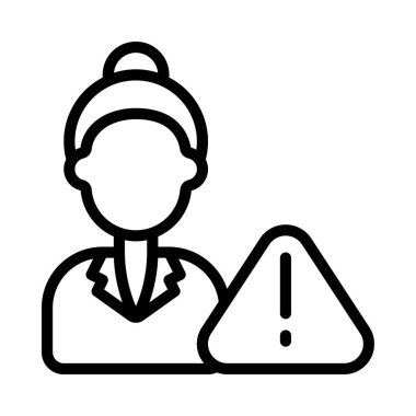 Kriz Yöneticisi Kadın vektör çizimi tasarımı