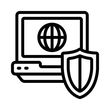 Kalkan vektör illüstrasyon tasarımlı sunucu