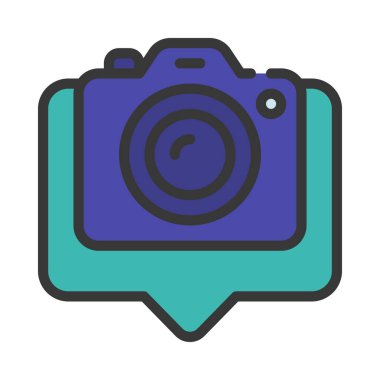 kamera simgesi vektör illüstrasyon tasarımı 