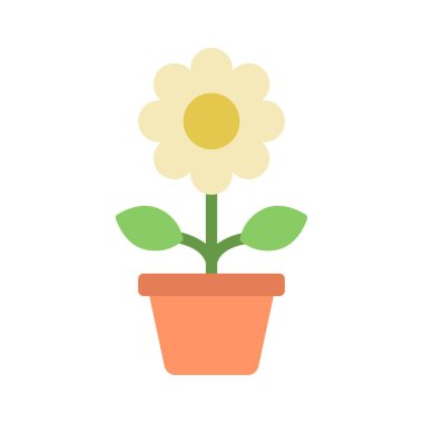 Moda tarzında izole edilmiş çiçek simgesi