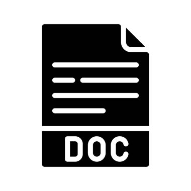 Doc simgesi vektör illüstrasyonu