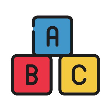 ABC Öğrenme Blokları simge vektör illüstrasyon tasarımı