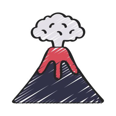 Volkan vektörü ince çizgi simgesi       