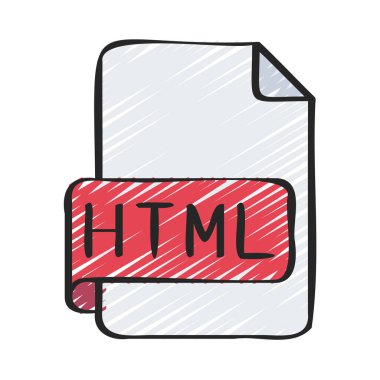 HTML dosya vektör simgesi