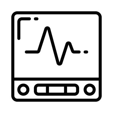 Kalp atışı ikonu, basit stil ikonu vektör illüstrasyonu. Kalp Atışı