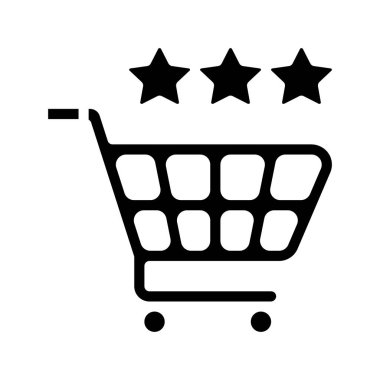 Alışveriş tramvayı ikon vektör çizimi tasarımı 