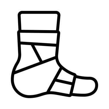 Kırık Ayak Dökme düz simgesi, vektör illüstrasyonu 