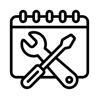 DIY takvim tarihi simgesi, vektör illüstrasyonu