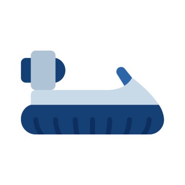 Hover Craft düz simgesi, vektör illüstrasyonu 