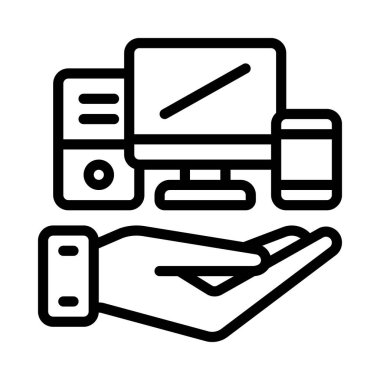 Evrensel Aygıt Servisi ikon vektör illüstrasyon tasarımı