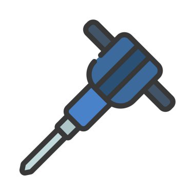 Jackhammer simgesi beyaz arka plan üzerinde