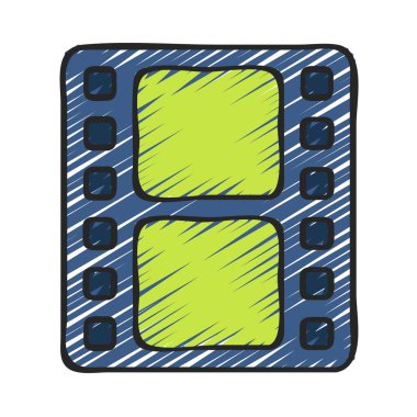 Film Strip web simgesi vektör illüstrasyonu