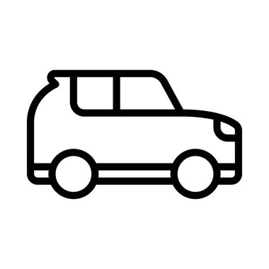 araba simgesi, vektör illüstrasyonu basit tasarım 