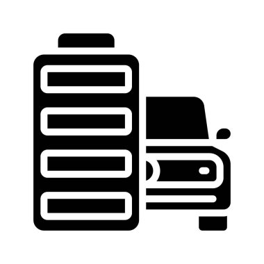 Araba Full Batarya Ağ ikonu vektör çizimi