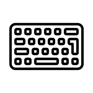 Klavye simgesi, basit stil. vektör illüstrasyonu 
