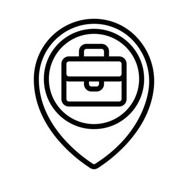 iş konumu ikon vektör illüstrasyonu 