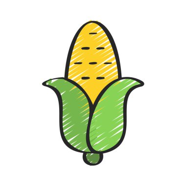 mısır bitkisi vektör düz simgesi