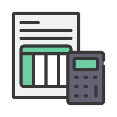 Fatura simgesi vektör illüstrasyon tasarımını hesapla