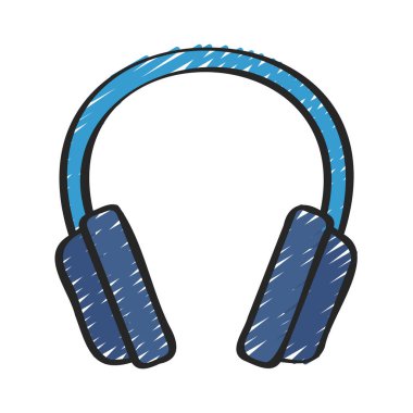 kulaklık simgesi, vektör illüstrasyonu 