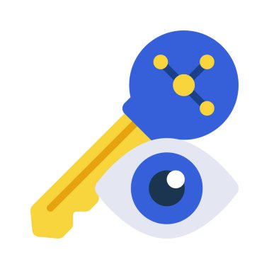 Genel Anahtar simgesi, vektör illüstrasyonu basit tasarım