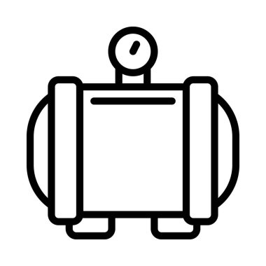 Tank simge vektörünü beyaz arkaplanda izole et 