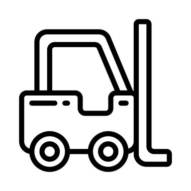 Forklift ağ simgesi vektör çizimi     