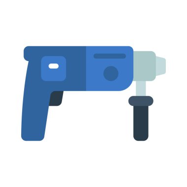 Çekiç matkabı. Web simgesi basit illüstrasyon