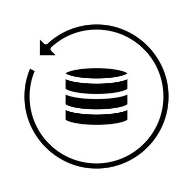 Yedekleme Veri simgesi, vektör illüstrasyonunu geri yükle   