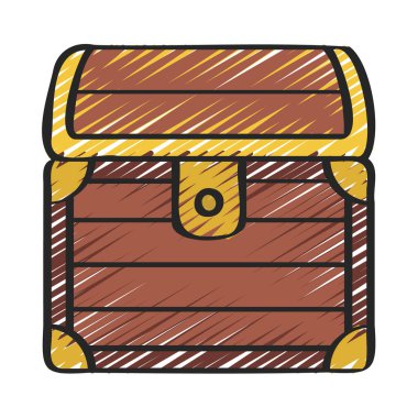 hazine sandığı web simgesi vektör illüstrasyonu