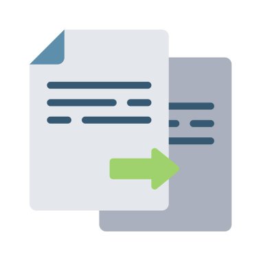 Belge simgesini, vektör illüstrasyonunu kopyala  