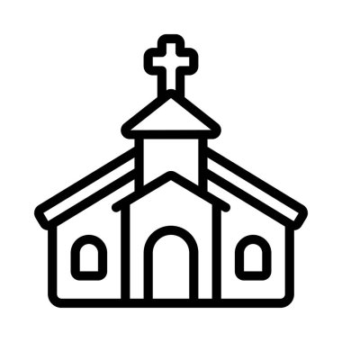 kilise simgesi vektör illüstrasyonu