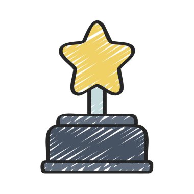Yıldız Ödülü Web simgesi vektör illüstrasyonu
