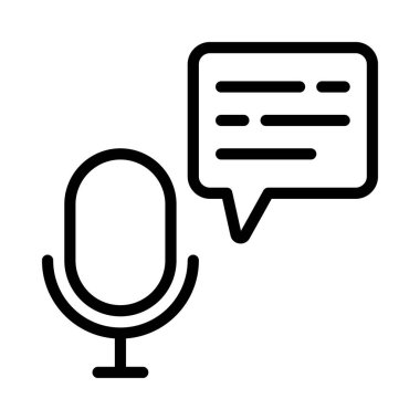 Ses Komut simgesi vektör çizimi tasarımı