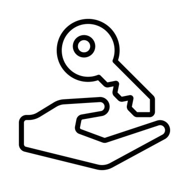 Anahtar simgesi vektör illüstrasyon tasarımını ver