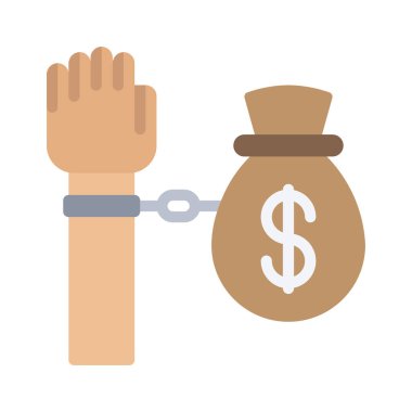 Kiralık simgeye Bağlı, vektör illüstrasyonu basit tasarım