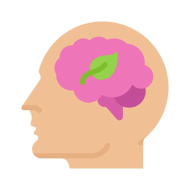 Yeşil düz simge, vektör illüstrasyonunu düşünün 