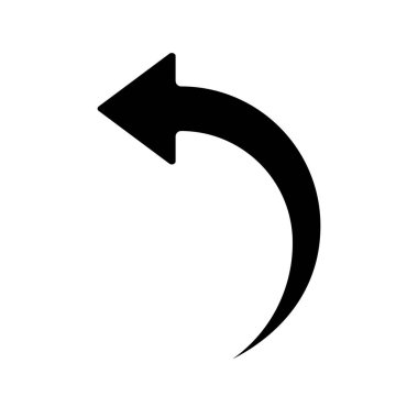  geri ok simgesi, vektör illüstrasyonu