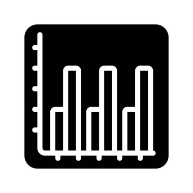  Çubuk Grafik web simgesi vektör illüstrasyonu 