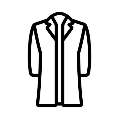  Doktorlar Laboratuvar Önlüğü vektör ince çizgi simgesi