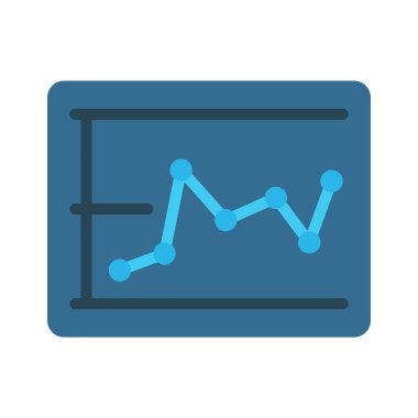 business Line Grafik simgesi, vektör illüstrasyonu