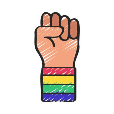 Gurur Gücü düz simgesi, vektör illüstrasyonu 