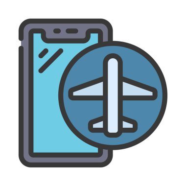 uçak kipi simgesi, vektör illüstrasyonu 