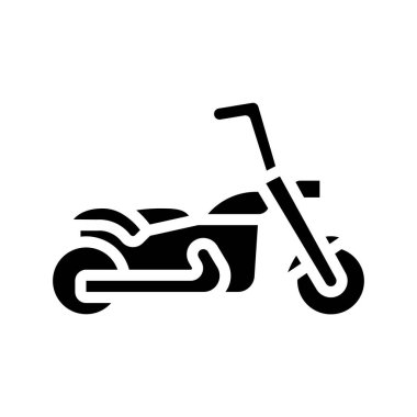 Motosiklet web simgesi vektör illüstrasyonu