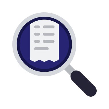 Hesap denetimi düz simgesi, vektör illüstrasyonu 